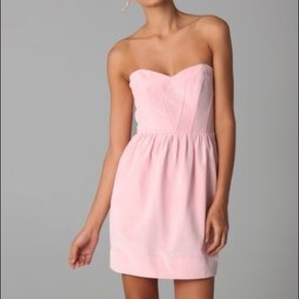 Strapless silk Shoshanna dress